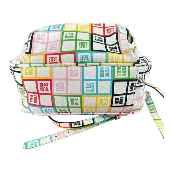 Steve Madden Colorblock Logo Mini Backpack Multicolor Streetwear Bag - Picture 4 of 11